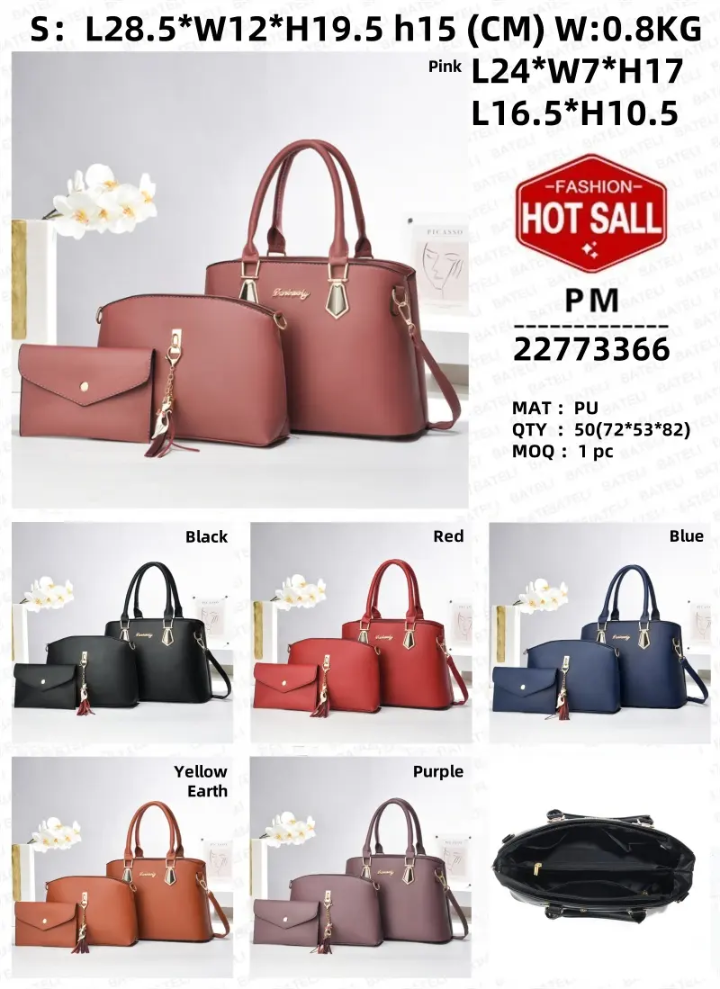☝️Join our community 🫵 3PC Leather Handbag set🔥💼💫
