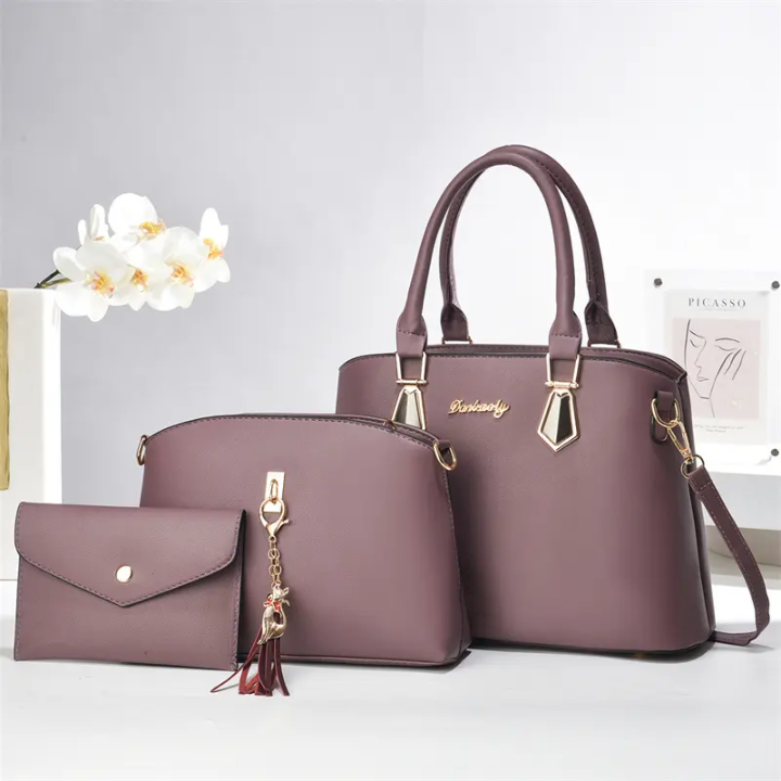 ☝️Join our community 🫵 3PC Leather Handbag set🔥💼💫