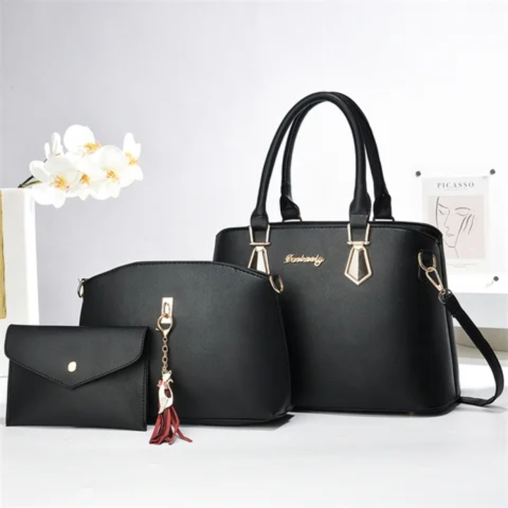 ☝️Join our community 🫵 3PC Leather Handbag set🔥💼💫